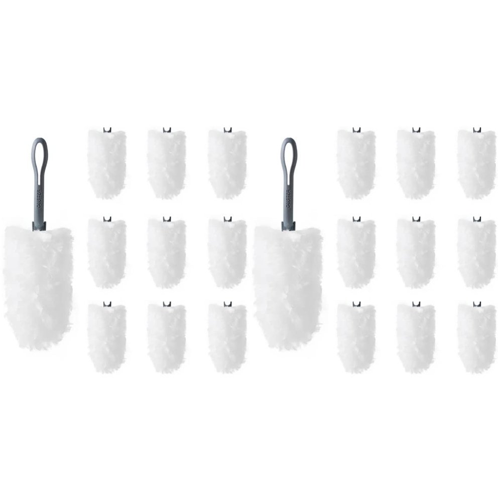 Cabilock 2pcs Home Car Duster with Replacement Fluffy Brush for Efficient Cleaning Compact for for Delicate Home Car