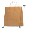 Elegant Supply Solid Print Holiday Gift Twisted Handles Kraft Paper Bags in Bulk, Multipurpose use, Suitable for Every Occasion, 13 X 7 X 17, Brown view 2