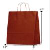 Elegant Supply Solid Print Holiday Gift Twisted Handles Kraft Paper Bags in Bulk, Multipurpose use, Suitable for Every Occasion, 13 X 7 X 17, Ruby Red view 2