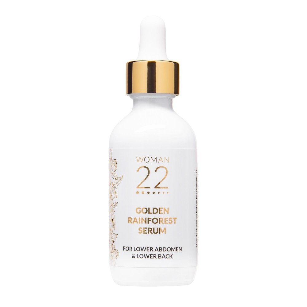 Period Pain Relief Serum | For Cramps, Bloating, PMS | All Natural | Soothing, Fast-Acting Relief for Menstrual Discomfort | No Hormones, Non-GMO Formula | Woman 22 Golden Rainforest Serum 2 oz