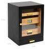 CASE ELEGANCE Monogrammed Luca Cabinet Humidor with Thick Cedar, Easy humidification System, Accurate Digital Hygrometer - Black view 3
