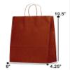 Elegant Supply Solid Print Holiday Gift Twisted Handles Kraft Paper Bags in Bulk, Multipurpose use, Suitable for Every Occasion, 8 X 4.25 X 10.5, Ruby Red view 2