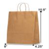 Elegant Supply Solid Print Holiday Gift Twisted Handles Kraft Paper Bags in Bulk, Multipurpose use, Suitable for Every Occasion, 8 X 4.25 X 10.5, Brown view 2