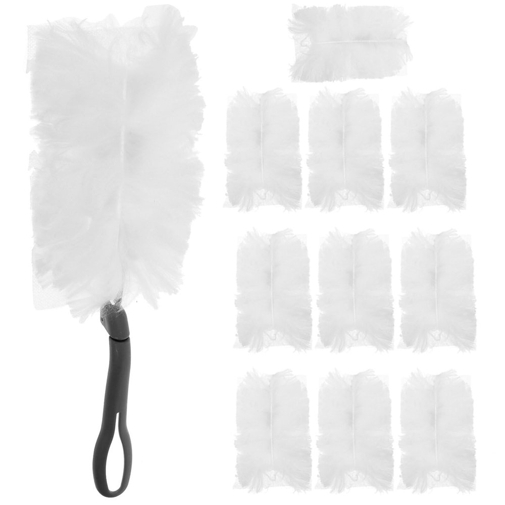 10pcs Duster Replacement for Home Car and Office Cleaning Non-Woven Fabric and Plastic Material for Dust Removal and Easy Storage