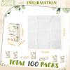 100 Pcs Wedding Facial Tissues Welcome Bags Mini Pocket Tissues Travel Size Wedding Favors for Guests 3 Ply Thank You for Celebrating with Us Celebration Graduation (Eucalyptus) view 3