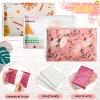 24 Packs Travel Size Tissue Pocket Slim Pack Facial 3 Ply Wallet Size Pocket Tissues for Travel Wedding Party Favors, 6 Styles(Geometry) view 2
