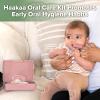 haakaa Training Toothbrush Set Oral Care Kit, Soft Silicone Toothbrush for Baby, Infants, Toddlers & Kids, Blush view 2