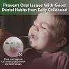 haakaa Training Toothbrush Set Oral Care Kit, Soft Silicone Toothbrush for Baby, Infants, Toddlers & Kids, Blush view 4