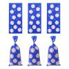 RS 50Pcs Baseball Treat Bags Baseball Candy Bags Heat Sealable Baseball Cellophane Bags with 50Pcs Twist Ties for Birthday Kids Party Football view 4