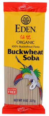Eden Foods Organic 100% Buckwheat Pasta, Buckwheat Soba, Gluten Free & Non-GMO, 8 Oz (Pack of 12)
