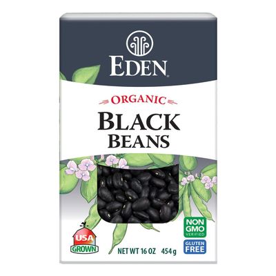 Eden Foods Organic Dry Black Beans, Gluten Free & Non-GMO, 16 Oz Boxes (Pack of 12)