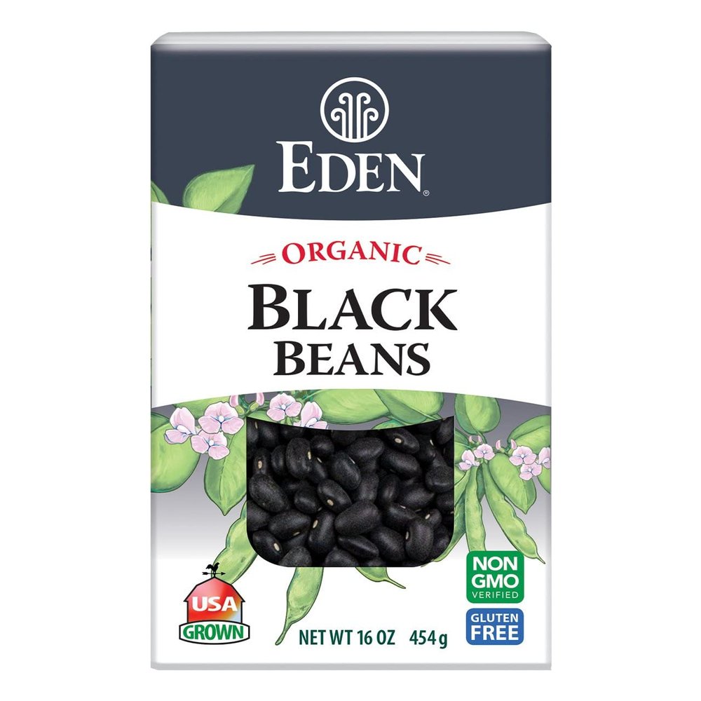Eden Foods Organic Dry Black Beans, Gluten Free & Non-GMO, 16 Oz Boxes (Pack of 12)