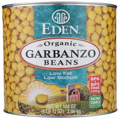 Eden Foods Organic Garbanzo Beans, Gluten Free & Non-GMO, 108 Oz (Pack of 6)