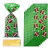 RS 50Pcs Football Treat Bags - Heat Sealable Cellophane Bags with 50Pcs Twist Ties for Kids Birthday Party view 2