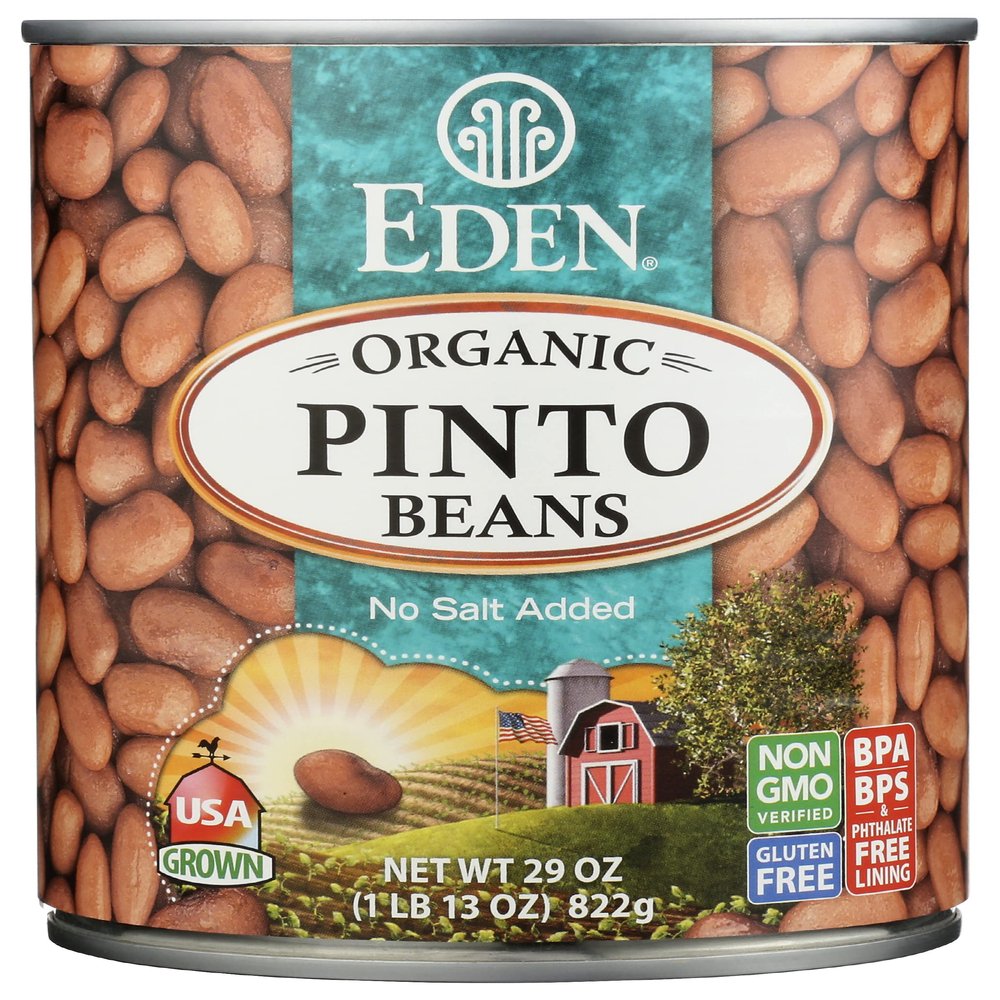 Eden Foods Organic Pinto Beans, No Salt Added, Gluten Free & Non-GMO, 29 Oz (Pack of 12)