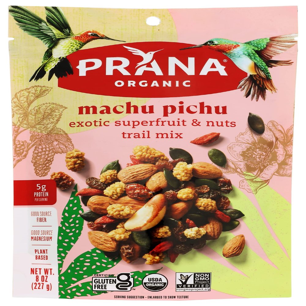 Prana Organic Machu Pichu Trail Mix, 5g Protein, USDA Certified Organic, Gluten Free & Non-GMO, 8 Oz (Pack of 6)