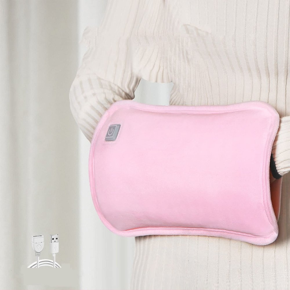 XBLTCM Foldable Hot Water Bag,Washable Hot Water Bottle,Warm Bag for Neck and Shoulder, Back,Hand, Legs, Waist Warm,Period Cramps Pain Relief (Color : A)