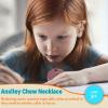 Chew Necklaces for Sensory Kids, 2 Pack Silicone Chewy Necklace Sensory Toys for Boys and Girls with Chewing, Autism, ADHD, SPD, Oral Motor Anxiety Pendant for Adults view 4