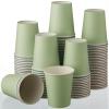 Funtery Sage Green Cups 9 oz Sage Disposable Paper Cups for Baby Shower Bridal Shower Wedding Party Green Paper Cup for Easter Party Supplies Coffee Tea Hot Cold Beverage view 1