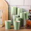 Funtery Sage Green Cups 9 oz Sage Disposable Paper Cups for Baby Shower Bridal Shower Wedding Party Green Paper Cup for Easter Party Supplies Coffee Tea Hot Cold Beverage view 3