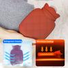 XBLTCM Silicone Hot Water Bottle with Cover, Warm Bag for Foot Warmer Pain Relief Hot Cold Therapy Cramps,Great Gift for Women (Color : Blue) view 3