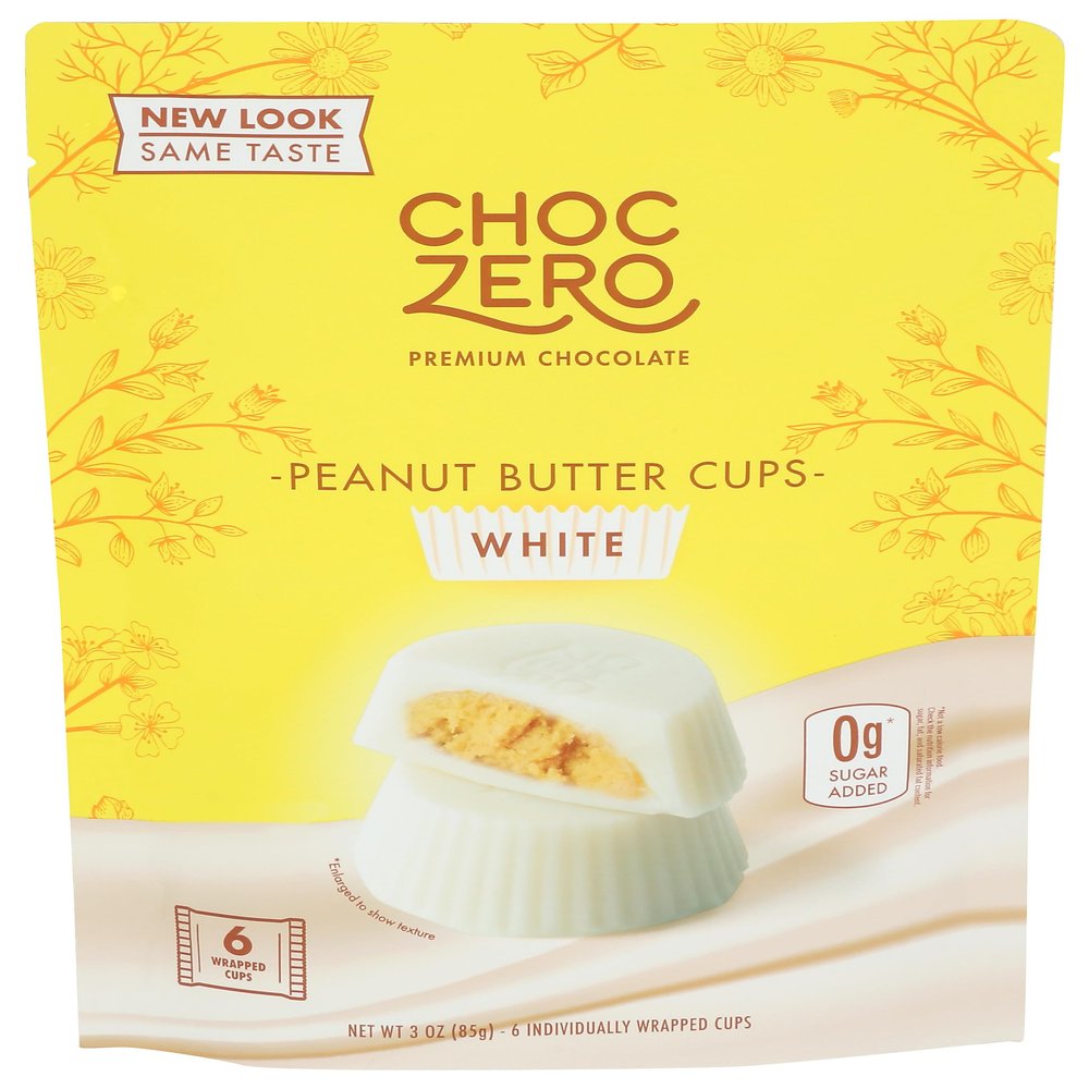 Choczero, White Chocolate Peanut Butter Cups, 3 Ounce