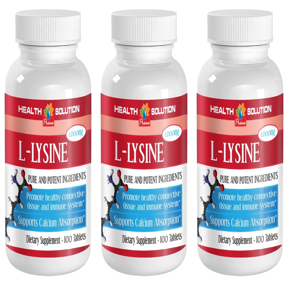 l lysine Vitamins Pills - L-LYSINE Pure and Potent INGREDIANES, Immune System Booster, Supports Calcium Absorption - Energy Boosting Vitamins, 3B (300 Tablets)