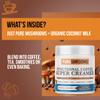 PureShrooms Functional Coffee Super Creamers - Original - w/ Coconut Milk Powder, MCT Oil Powder, Organic Lions Mane, Reishi, Chaga, Maitake, Turkey Tail & Cordyceps Mushrooms - Focus, Stress Relief, Longevity, Anti-oxidants, Energy & Immunity. Dair view 3