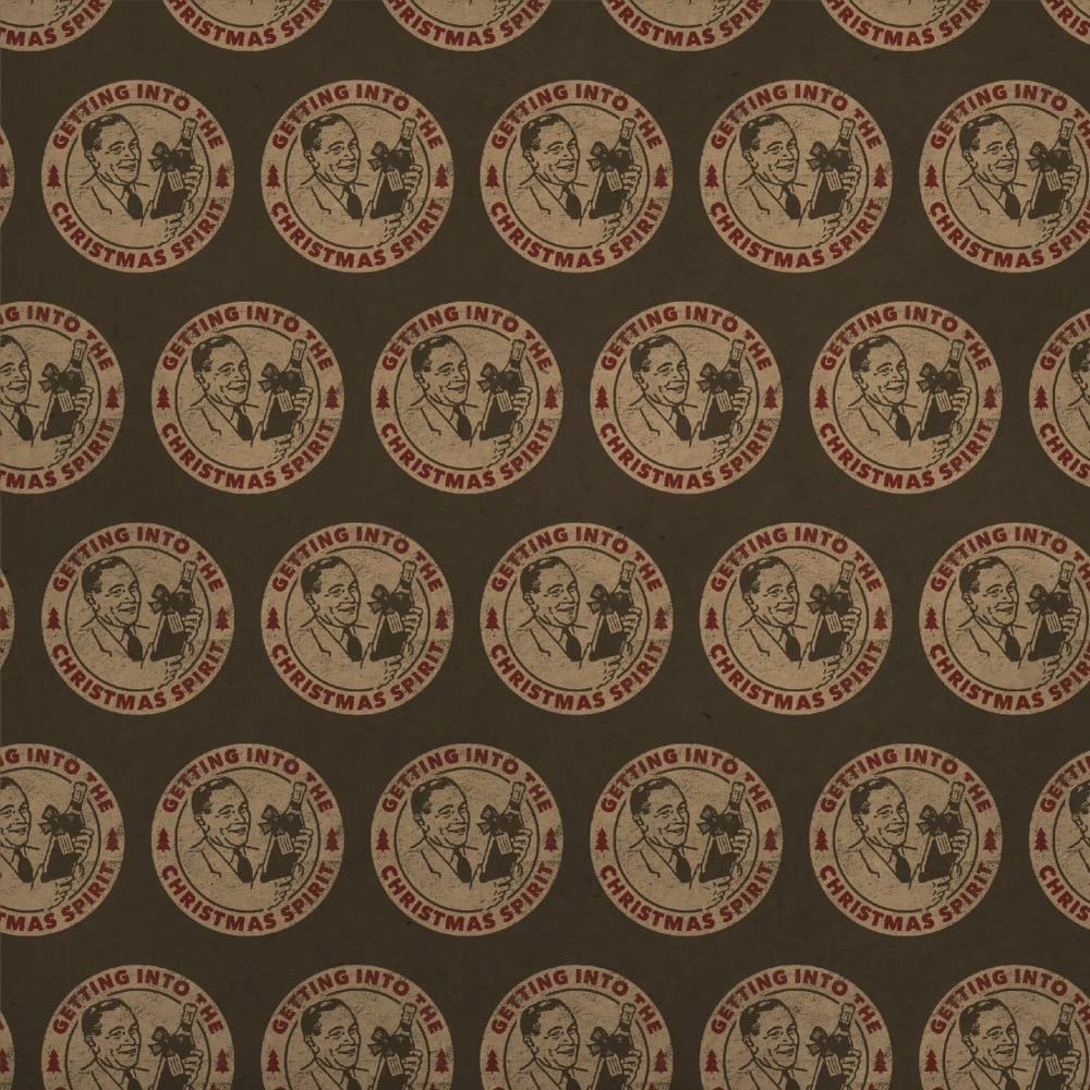 GRAPHICS & MORE Christmas Spirit Premium Kraft Roll Gift Wrap Wrapping Paper