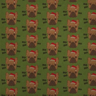 GRAPHICS & MORE Frenchie Ho Ho Ho Premium Kraft Roll Gift Wrap Wrapping Paper