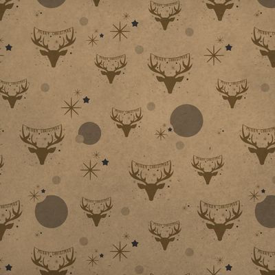 GRAPHICS & MORE Merry Christmas Deer Premium Kraft Gift Wrap Wrapping Paper Roll