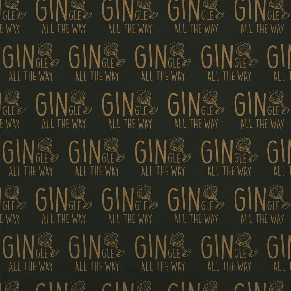 GRAPHICS & MORE Gin-gle All The Way Premium Kraft Roll Gift Wrap Wrapping Paper