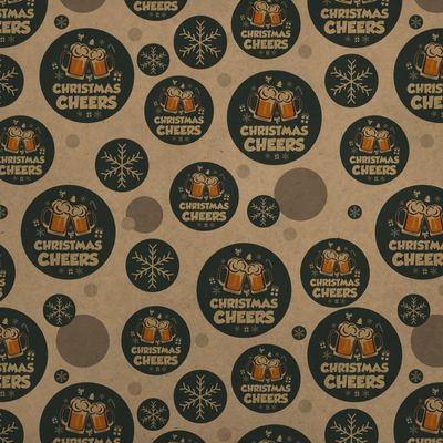 GRAPHICS & MORE Christmas Cheer Premium Kraft Gift Wrap Wrapping Paper Roll