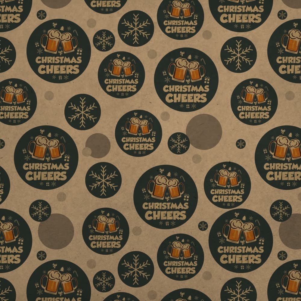 GRAPHICS & MORE Christmas Cheer Premium Kraft Gift Wrap Wrapping Paper Roll