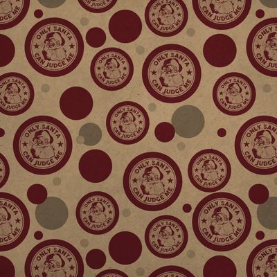 GRAPHICS & MORE Only Santa Can Judge Me Premium Kraft Gift Wrap Wrapping Paper Roll