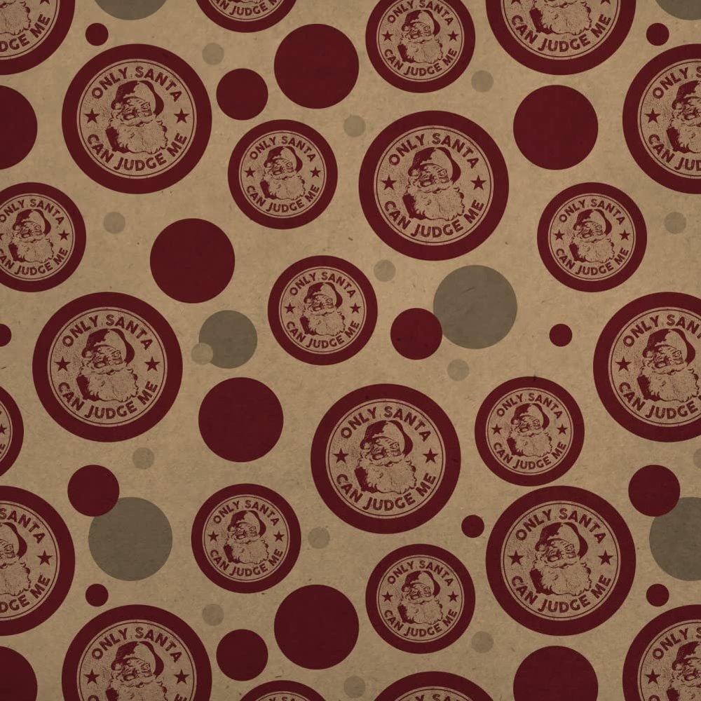 GRAPHICS & MORE Only Santa Can Judge Me Premium Kraft Gift Wrap Wrapping Paper Roll