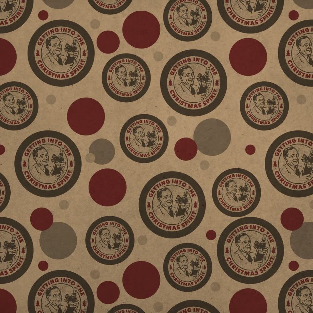 GRAPHICS & MORE Christmas Spirit Premium Kraft Gift Wrap Wrapping Paper Roll