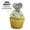 GRAPHICS & MORE Gangsta Wrapper Heart Love Cupcake Picks Toppers Decoration Set of 6 view 3