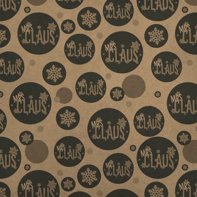 GRAPHICS & MORE Mrs Claus Premium Kraft Gift Wrap Wrapping Paper Roll