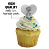 GRAPHICS & MORE Santa Made Me Do It Heart Love Cupcake Picks Toppers Decoration Set of 6 view 3