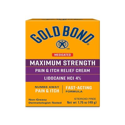 Gold Bond Medicated Maximum Strength Pain & Itch Relief Cream, 1.75 oz., with Lidocaine
