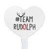 GRAPHICS & MORE Team Rudolph Heart Love Cupcake Picks Toppers Decoration Set of 6 view 2