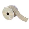 2.5" x 3yd. White & Natural Wired Polka Dot Ribbon by Celebrate It Aria Vintage Blush, 12 Pack view 1