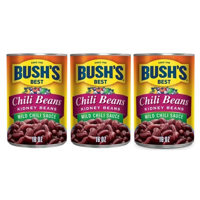 Bush Best Chili Bean Mild Kidney, 16 Ounce (Pack of 3)