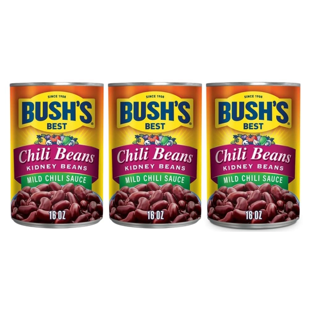 Bush Best Chili Bean Mild Kidney, 16 Ounce (Pack of 3)