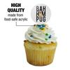 GRAPHICS & MORE Bah Hum Pug Cupcake Picks Toppers Decoration Set of 6 view 3