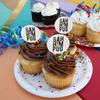 GRAPHICS & MORE Bah Hum Pug Cupcake Picks Toppers Decoration Set of 6 view 4
