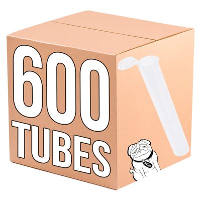 Tubes RVTUS | 600 Tubes | 109 MM, King Size, Squeeze Top, Child Proof, Air-Tight Lid, Eco-Friendly BPA-Free Plastic Container | Clear Translucent