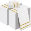 400 Pack Disposable Guest Towels for Bathroom Paper Hand Towels Bulk Elegant Dinner Napkins Decorative Paper Napkins for Bathroom Kitchen Parties Weddings (Gold) view 1