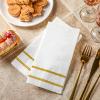 400 Pack Disposable Guest Towels for Bathroom Paper Hand Towels Bulk Elegant Dinner Napkins Decorative Paper Napkins for Bathroom Kitchen Parties Weddings (Gold) view 2